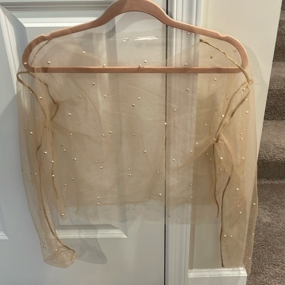 Petal See-Through Crepe Top